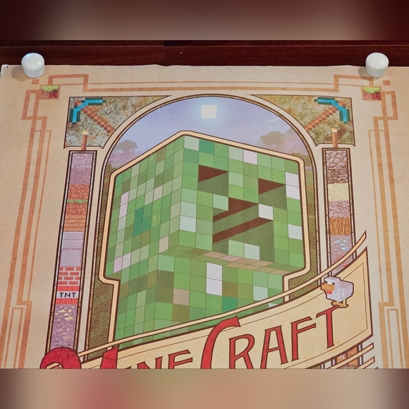 Minecraft Computronic Entertainment Computer Video Game Poster 22x34 Jinx Mojang - Picture 2 of 8